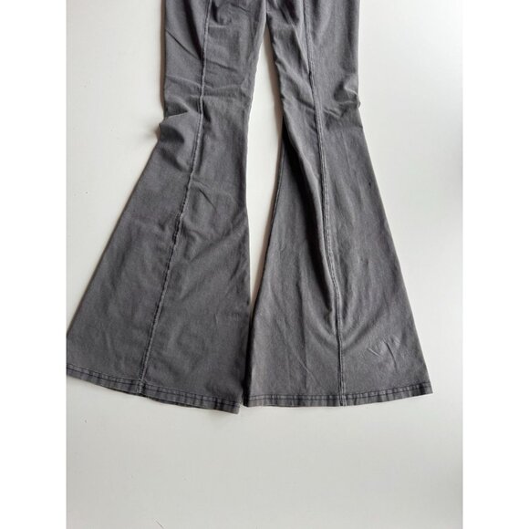 Urban Outfitters OUT FROM UNDER Aria Grey Cotton Seamed Flared Pants, Size S - Picture 9 of 13